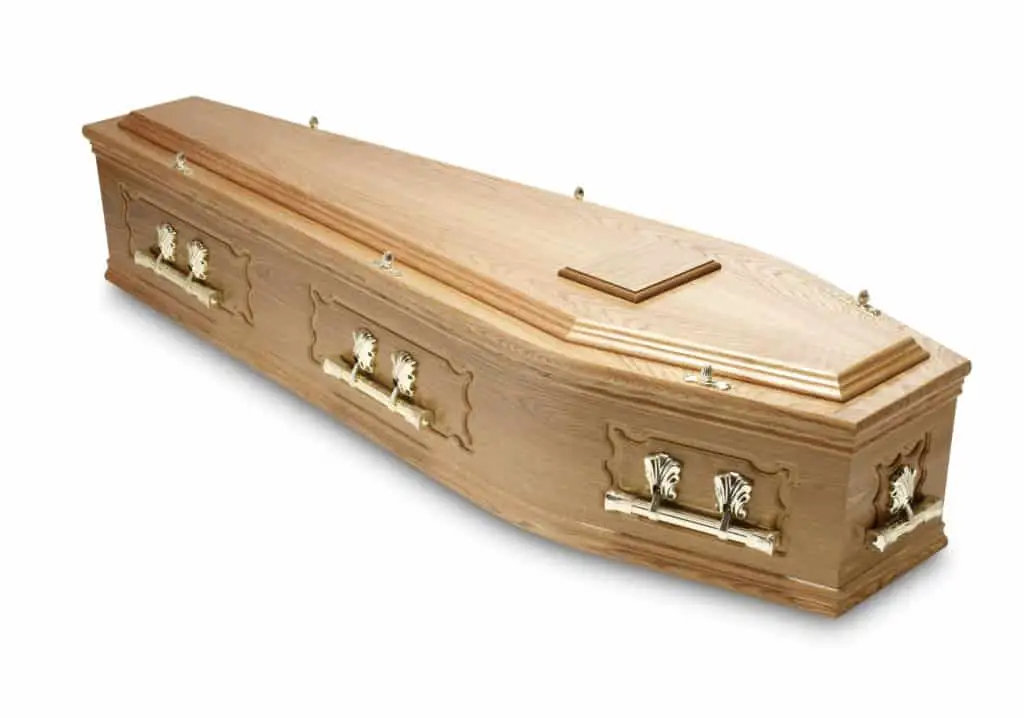 image of wooden coffin